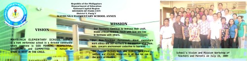Vission & Mission of Maybunga Elementary School Annex
